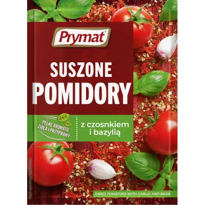 POMIDORY SUSZONE Z CZOSNKIEM I BAZYLIĄ PET
