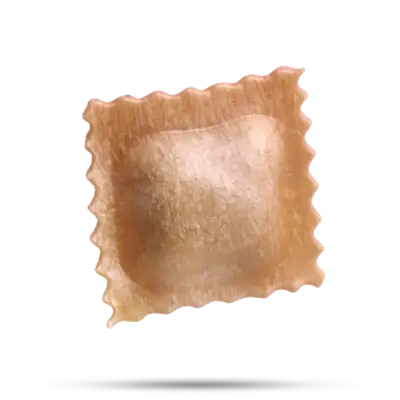 RAVIOLI ORKISZOWE Z DYNIĄ I PRAŻONYMI PESTKAMI DYNI 